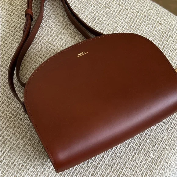 BNWT A.P.C. Demi-Lune Calfskin Bag (#12301) - Picture 4 of 7